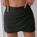 Asymmetrical Pleated Satin Skirt For Women