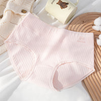 7A Antibacterial Pure Cotton Women's Underwear Graphene Crotch Printed Mid Waist
