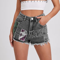 Mid-rise Denim Shorts For Women Casual And Versatile