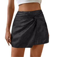 Personalized Hot Girl High Waist Twisted Mini Hip Skirt