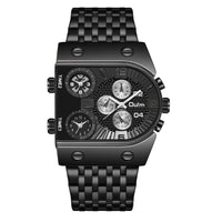 Multi-time Zone Large Dial Luminous Men's Watch