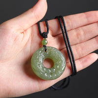 Hetian Jade Double-Sided Pi Xiu Safety-Button Pendant