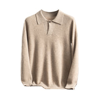 Men's Fashion Lapel Loose Casual Knit Sweater