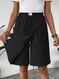 European And American Women's Clothing Pocket Casual Short Pantskirt