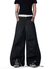 Temperature-sensitive Color-changing Embroidered Red Ear Jeans