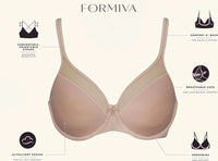 Women's Seamless Underwire Bra, One Smooth U Smoothing Underwire Bras For Women, Convertible Straps, Ultra Light