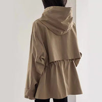British Style Hooded Trench Coat Coat Women's Autumn Small