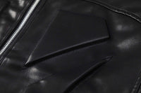 Special-interest Design Stereo Filling Leather Jacket Coat