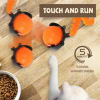 Interactive Cat Ball Toy, New Cat Ball Toys With Cord Mouse, Smart Self Rolling Cat Toys For Bored Indoor Cats, Automatic Moving Peppy Pet Ball