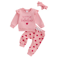 AliExpress Valentine's Day Love Flounced Sleeve Set Headdress Three-piece Set