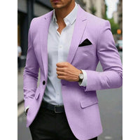 Men's Solid Color Single Button Blazer Business Formal