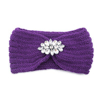 European And American Diamond Knitted Headband Ear Protector