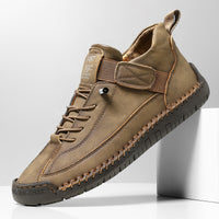 AutumnWinter Flat-Soled Casual Hand-Stitched Mens Shoes