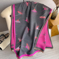 Cashmere-like Thick Warm Tassel Decorative Scarf