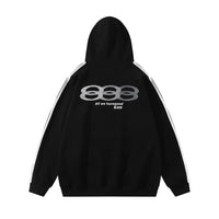 Street American Side Three Horizontal Striped Hooded Sweater Spring And Autumn Men