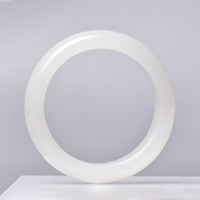 Natural Xinjiang Mutton-fat Grade White Jade Bracelet, Hetian