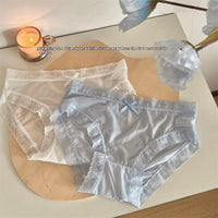 Cream Girl Japanese Quick-drying Ice Silk Underwear Thin Lace Edge