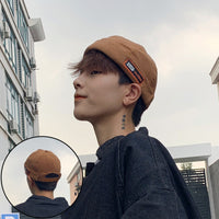 Retro Melon Hat Male Four Seasons Hip-hop Korean Version Of Beret Hat Street Hipsters Hats Without Eaves Landlord Women