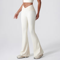 Women's High-Waist Slightly Flared Quick-Drying Casual Sports Trousers