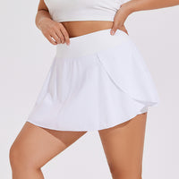 Plus Size High Waist Running Sports Short Skirt Women's Fitness Pants Yoga Skirt