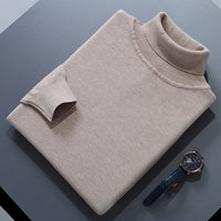 High Lapel Sweater Solid Color Casual