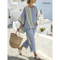 Casua V-neck Flying Sleeve Shirt