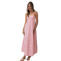 Summer Striped Printed Maxi Dress For Women