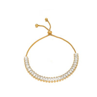 Single-sided Zircon-studded Chain Pearl Bracelet