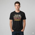 Mens Solid-Color Printed Cultural Shirt