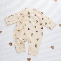 Baby Cotton Lace-up Jumpsuit