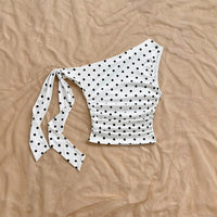 Polka-dot Asymmetric Versatile Camisole For Women