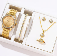 Luxury All-match Diamond Big Rhinestone Women's Five-piece Gift Box