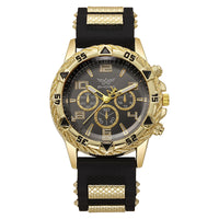 Watch Silicone Band Blue Light Glass Men's Watch