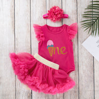 Girls Birthday Sleeveless Suit Infant