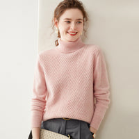 Knitted Cashmere Casual All-matching Fashion Pullover Bottoming Sweater