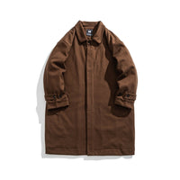 Men's Lapel Mid-length Woolen Coat