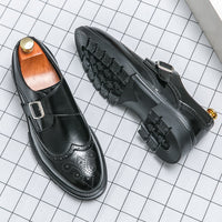 Casual British Pointed Toe Business Formal Wear Working Height-increasing Shoes