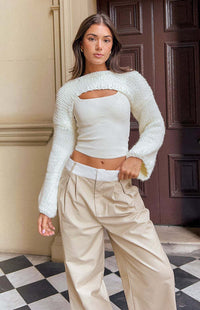 Temperament Long Sleeve Short Casual Sweater