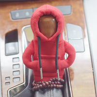 Velvet Car Gear Handle Sleeve Handle Decorative Knob Hoodie Handbrake Cover Hoodie