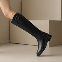 Slimming Tall Boots Womens Flat Knee-high Boots
