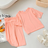 Modal Children's Pajamas Short-sleeved Thin Bellyband Homewear Suit