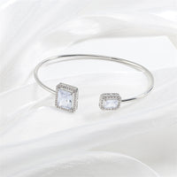 Women's Simple Bracelet Bracelet High-grade Water Drop Inlaid Women's Square Diamond