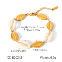 Starfish Shell Marine Element Stainless Steel Bracelet