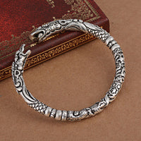 Dragon-head Double-bell Bracelet Vintage Style Bangle