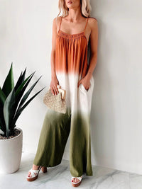 Minimalist Design Figure-flattering High-waist Suspender Jumpsuit