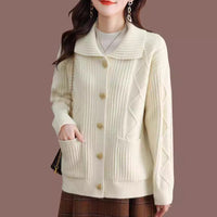 Outerwear Loose Casual Stretch Long Sleeve Sweater