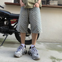 Summer Loose Straight Retro Five-point Denim Shorts