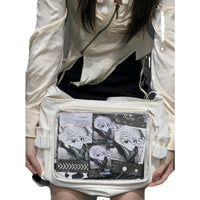 Everyday Versatile Transparent Single-shoulder Canvas Bag
