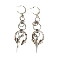 Gothic Sewing Rivet Two-Way Spiked Earrings