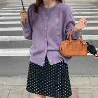Korean Style Original Round Neck Lazy Knitted Open Sweater